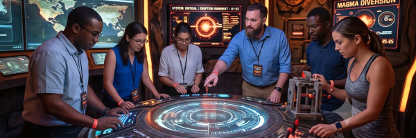 action game team building volcan action