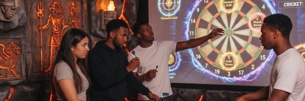 flechettes interactives groupe amis volcan action